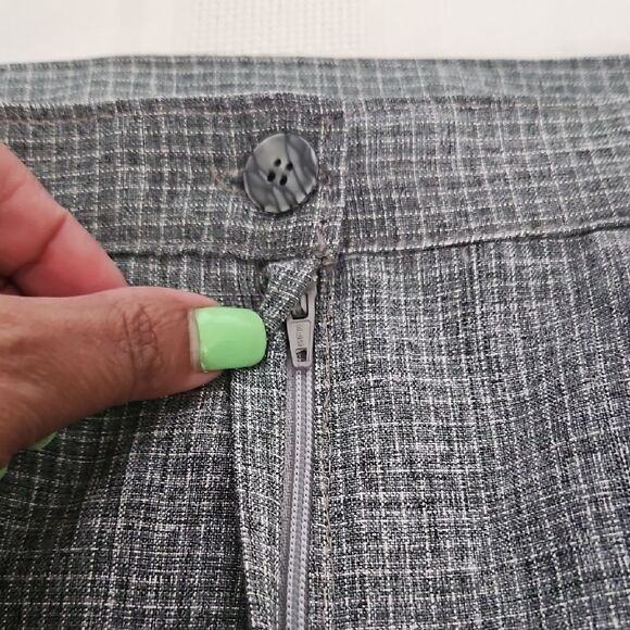 Gray Mini Pencil Skirt for Work - Picture 8 of 16